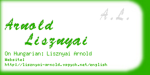 arnold lisznyai business card